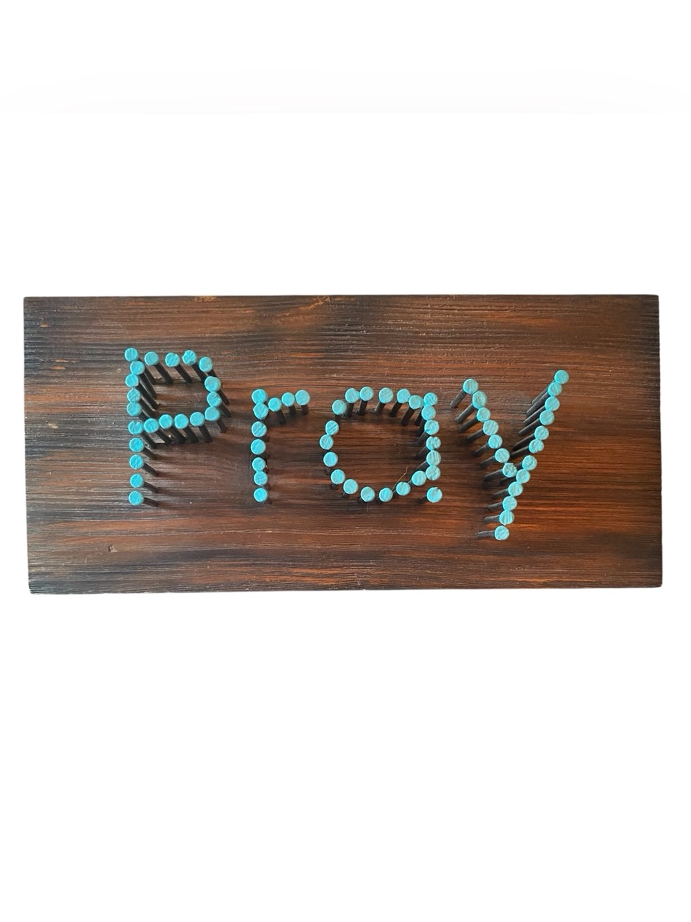 Pray Wall Art Rustic Stained Wood Nail Country Hand Made Religious Roman 2015